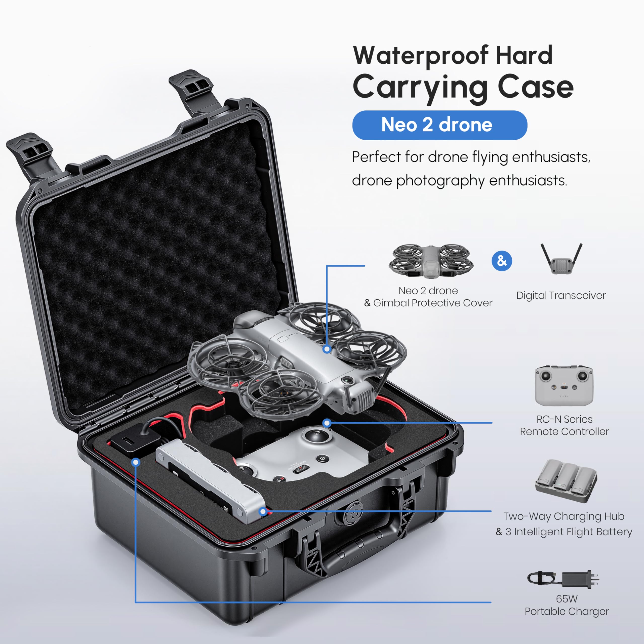 Drone Rc Cover - Etui NEO 2, wodoodporne, twarde etui