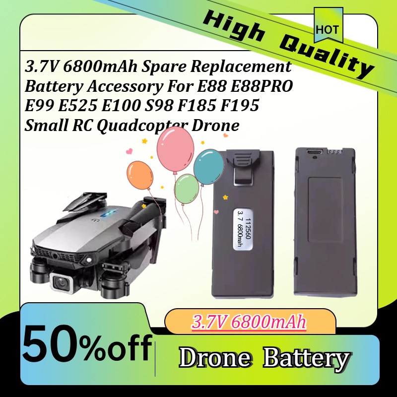Drone E88 Rc Quadcopter - 3.7V 6800mAh Zapasowa Bateria Zamienna Akcesorium