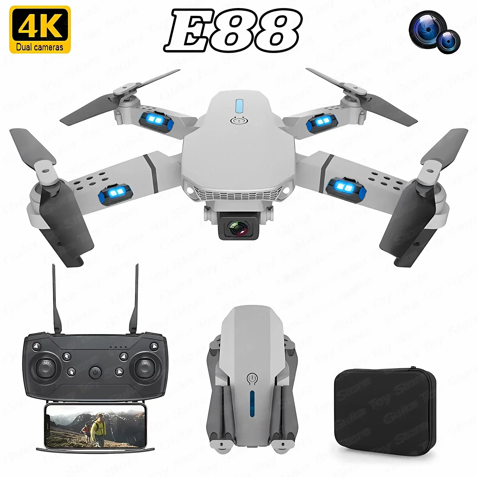 E88 Pro WIFI FPV Drone Wide An – Drone E88 Rc Quadcopter recenzja i cena