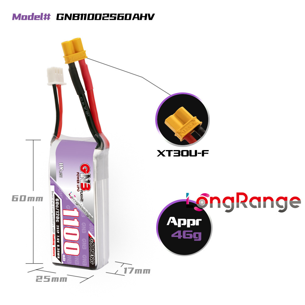GNB 1100mAh 2S 3S 4S 6S 60C/12 – Drone Rc Leading recenzja i cena