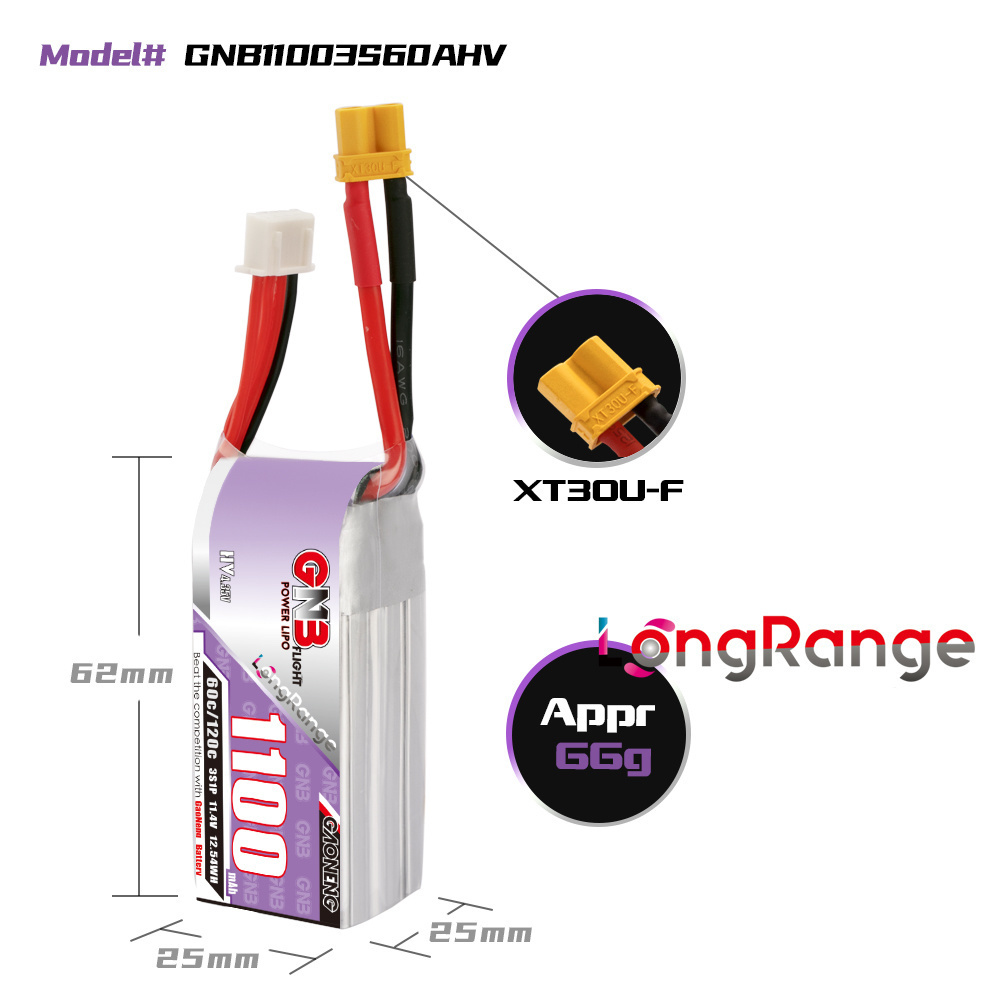 GNB 1100mAh 2S 3S 4S 6S 60C/12 – Drone Rc Leading recenzja i cena